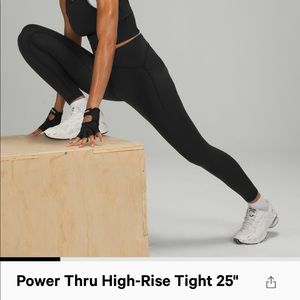 NWT Lululemon Power Thru HR tight 25”